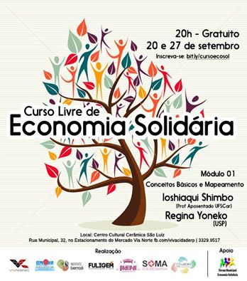 Fórum de Economia Solidária lança curso livre sobre o tema